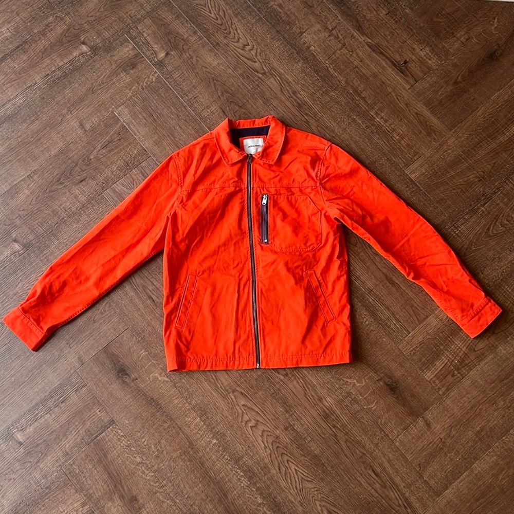 Jack & Jones Jacket With Metal Hardware Orange Sz L